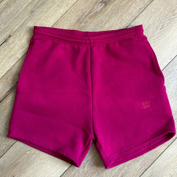 jcpenney Pants - Vintage JC Penney USA Olympics Team Fuchsia Cotton Gym Shorts Womens Siz…